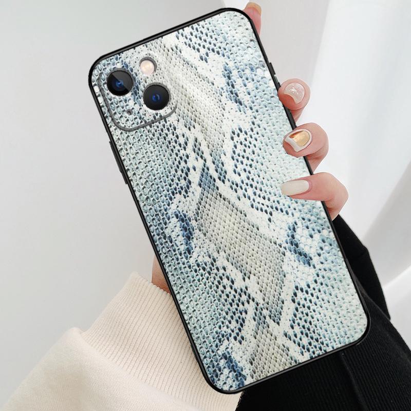 Snake Skin Phone Case For iPhone 17 Pro Max 16 15 11 13 12 14 Pro Max mini 15 16 Plus 16e 17 Air Cover