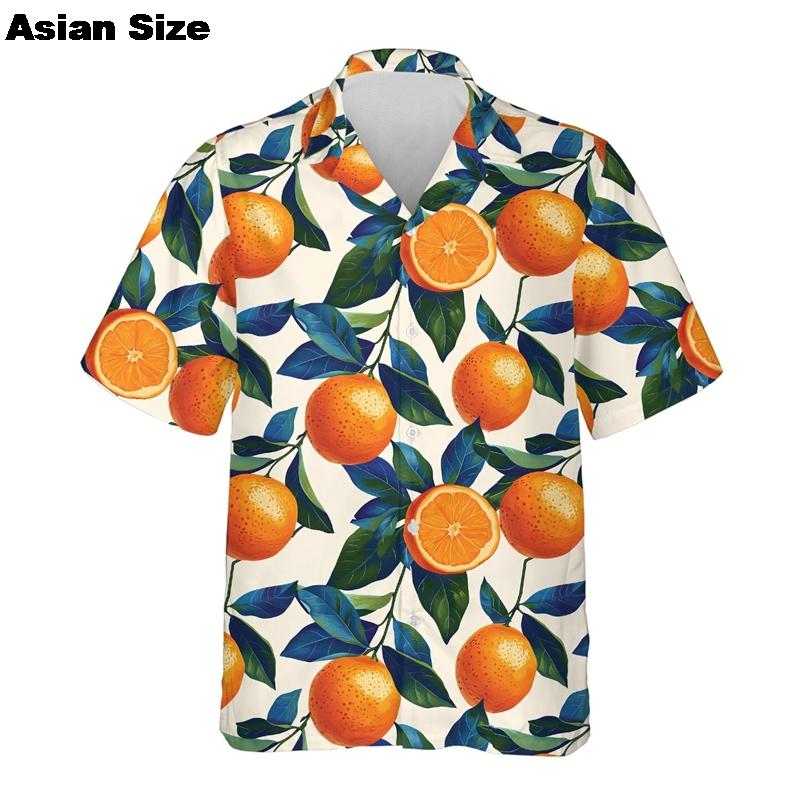 Funny Chili Fruit pineapple Pattern Shirt For Men 3D Print Pepper Hawaiian Shirts Summer Button Short Sleeve Street Lapel Top