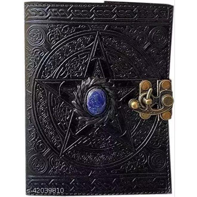 Handmade Leather Diary Embossed Antique Lock for Artist Sketchbook Size 7 * 5 Inch