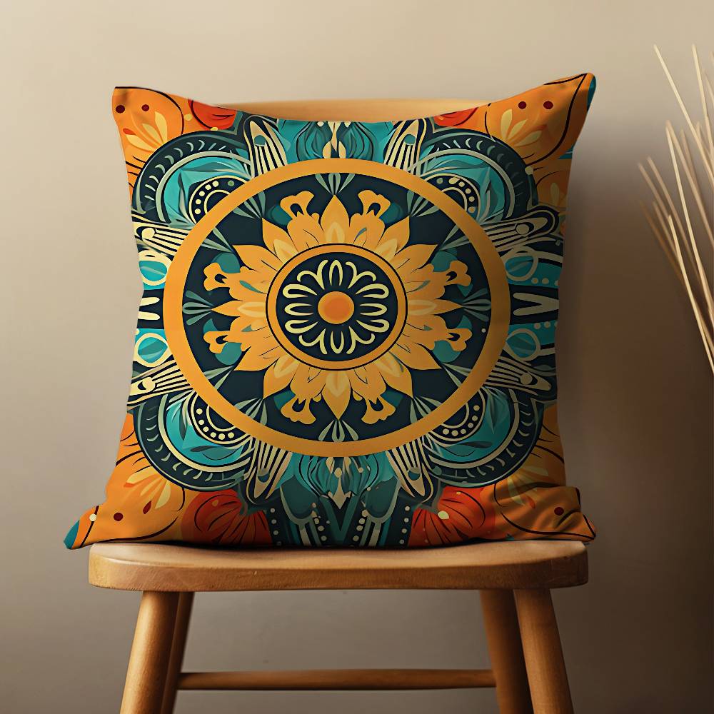 Beauty Mandala Art Totem Pillow Case For Room Sofa Cushion Cover Suitable For Home Bedroom Decoration And Protector