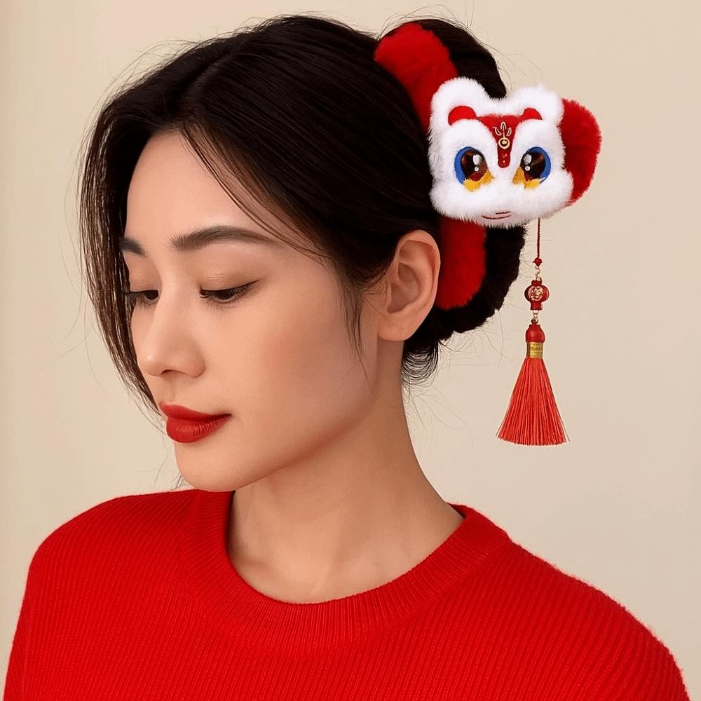 Awakening Lion Lady Shark Clip Korean Style Plush Claw Clip Fashion Women Hair Clips Autumn Winter