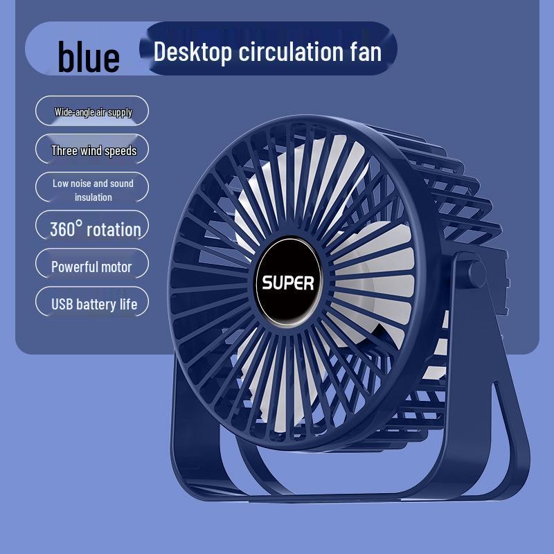 2026 Ultra-Quiet Mini Portable Desktop Fan for Office and Dorm USB Plug-in