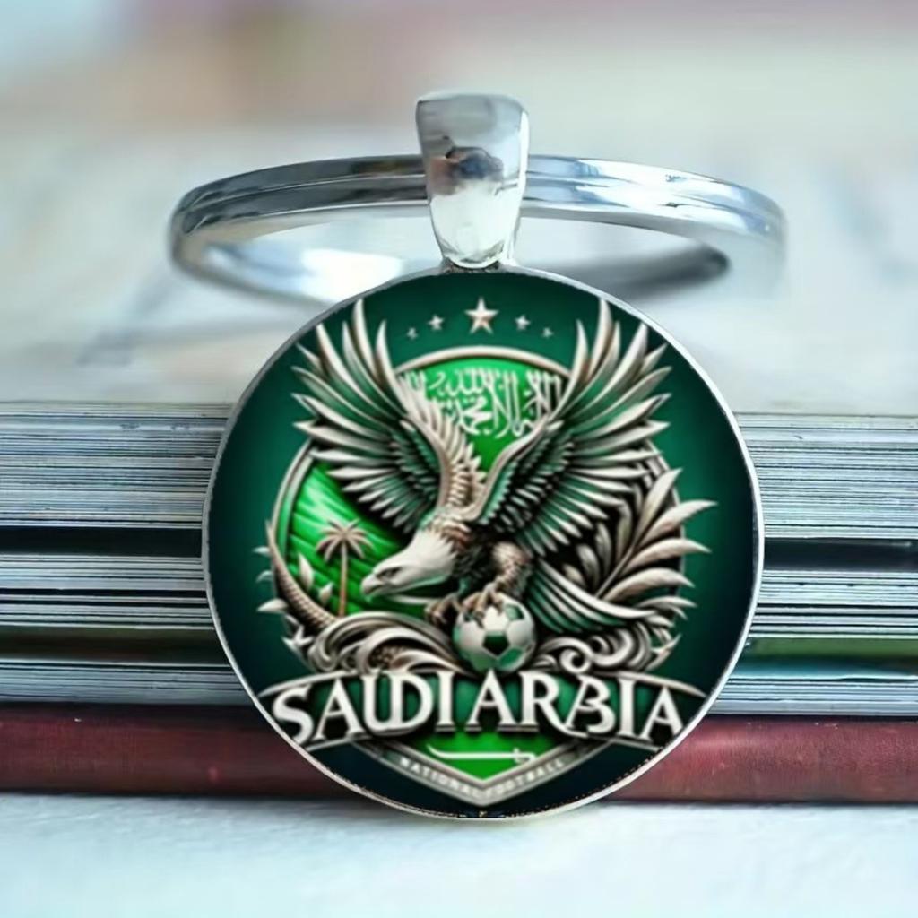 Round Alloy Keychain Pendant Metal Key Ring with Engraved Design for Bags Backpacks and Keys Suitable for Daily Use