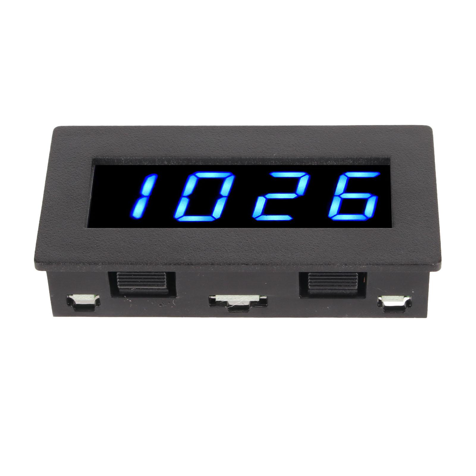 

Digital Frequency Meter Speedometer DC 8 to 15V 0.56 in 5 to 9999 RPM 4 LED Digital Display Frequency Tachometer Blue синий