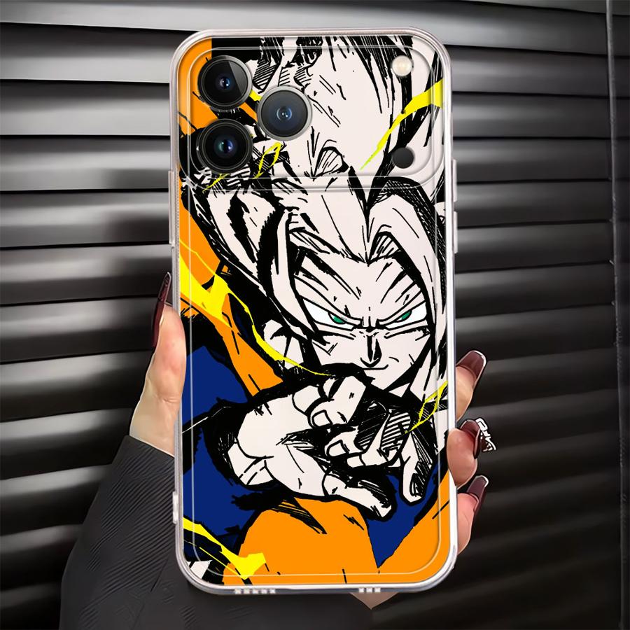 

Чехол для iPhone 17 Pro Max 15 7 8 11 16 14 Plus Air 12 Mini 13 Pro XS Max XR Мягкий чехол для телефона Драконий шар Сон Гоку Веджета iPhone 11