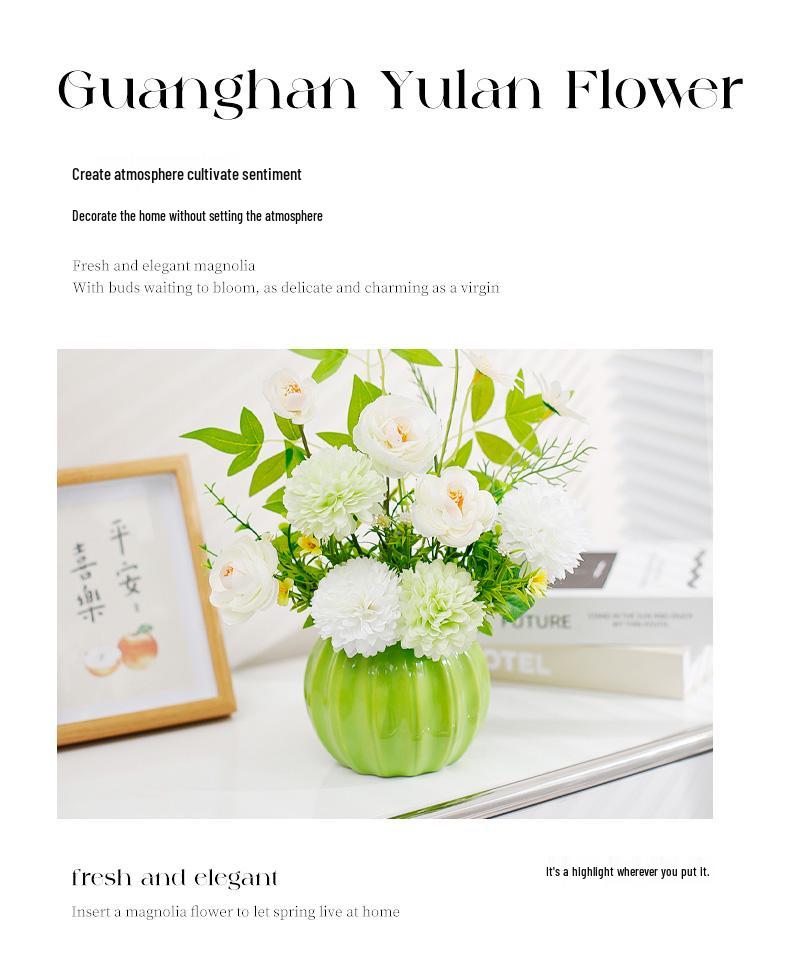 Nordic Artificial Flower Decor: Realistic Floral Arrangements for Living Room & Dining Table.