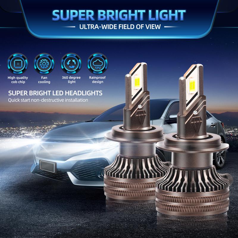 2PCS 6000K Super Bright Canbus No Error H7 LED Headlight Bulbs 180W 30000LM Auto Car Head Lamps 12V 24V For Volvo XC60 2010-2017
