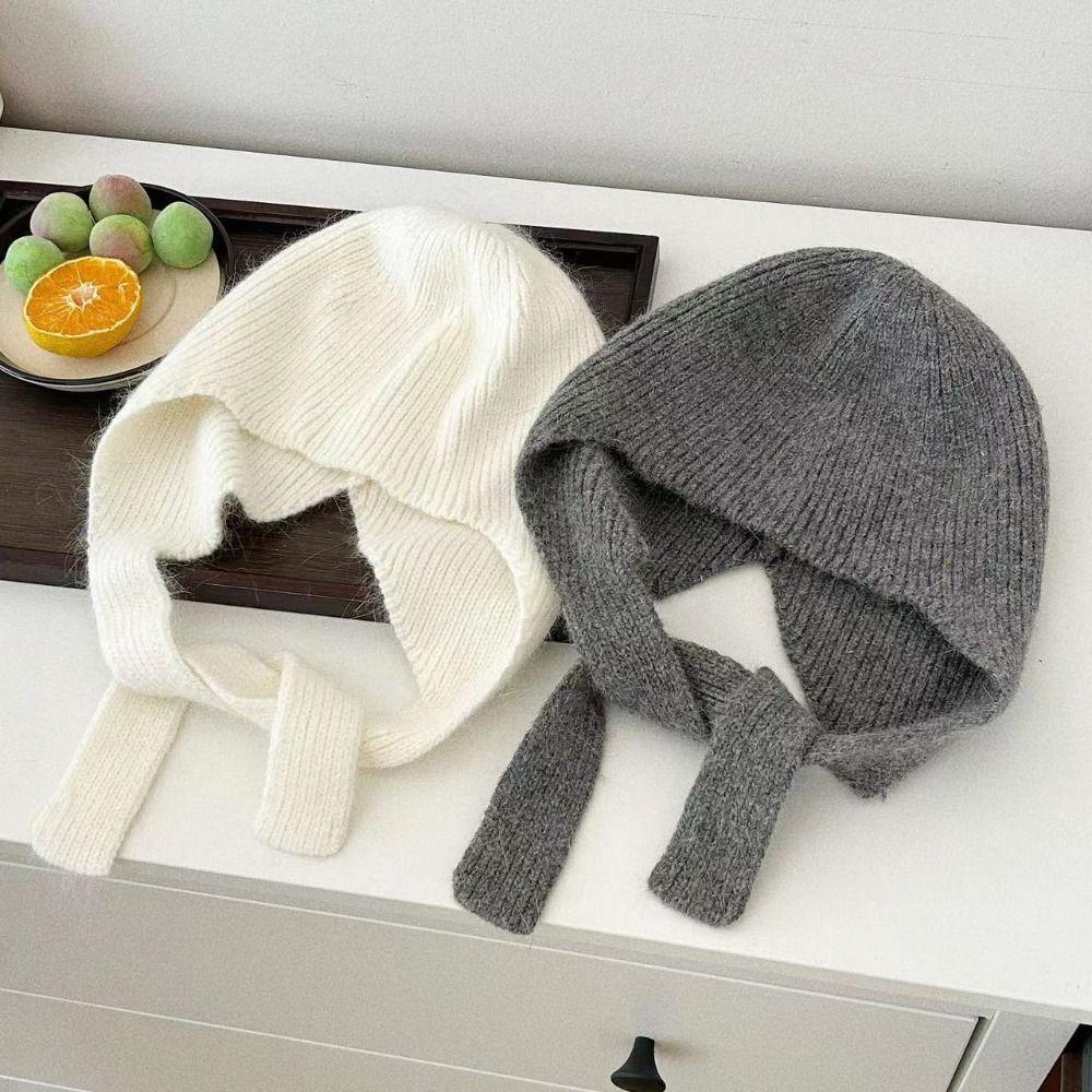 Cold Protection Winter Beanie Cap Ear Flaps Ear Protection Hat New Knitted Hat for Women