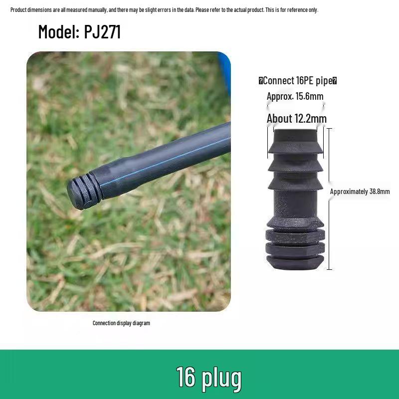 Complete Set of Barbed Pipe Fittings: Drip Irrigation Connectors Direct Elbow Tee Plug for 16/20/25mm Pipes