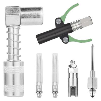 Grease Guns Extension Kit With Angled Coupler Needle Nozzle Ergonomic Adapter Tool Fit for Hard To Reach Machinery Parts
