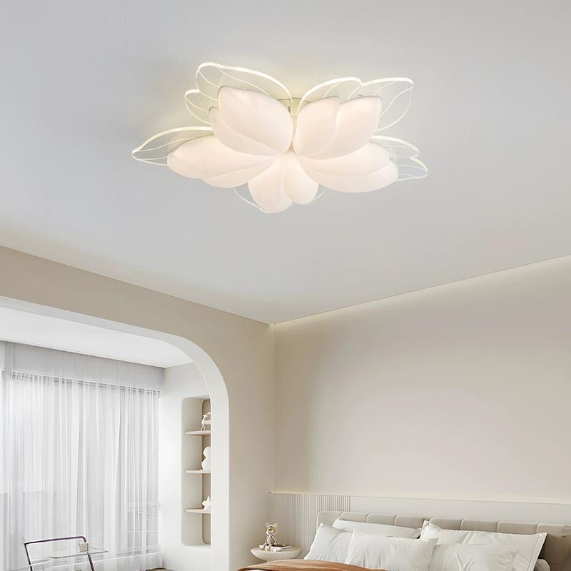 Living Room Lamp Modern Simple Atmosphere Master Bedroom Lamp Cream Wind Petal Room Ceiling Lamp