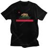 Mode Kalifornien Republik Flagge T-Shirt Unisex Kurzarm 1846 Kalifornien Staatsflagge Bär T-Shirt Reine Baumwolle Sommer T-Shirts
