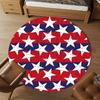 1pc Stars Flag Round Chair Mat Area Rug - Non-Slip, Floor Mat for Office, Bedroom, and Indoor Decor C1125658