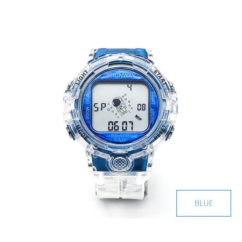 UTHAI CE74 Fashion Children's Watch Astronaut Swimming Bathing Night Light Electronic Watch Male and Female Student Watch