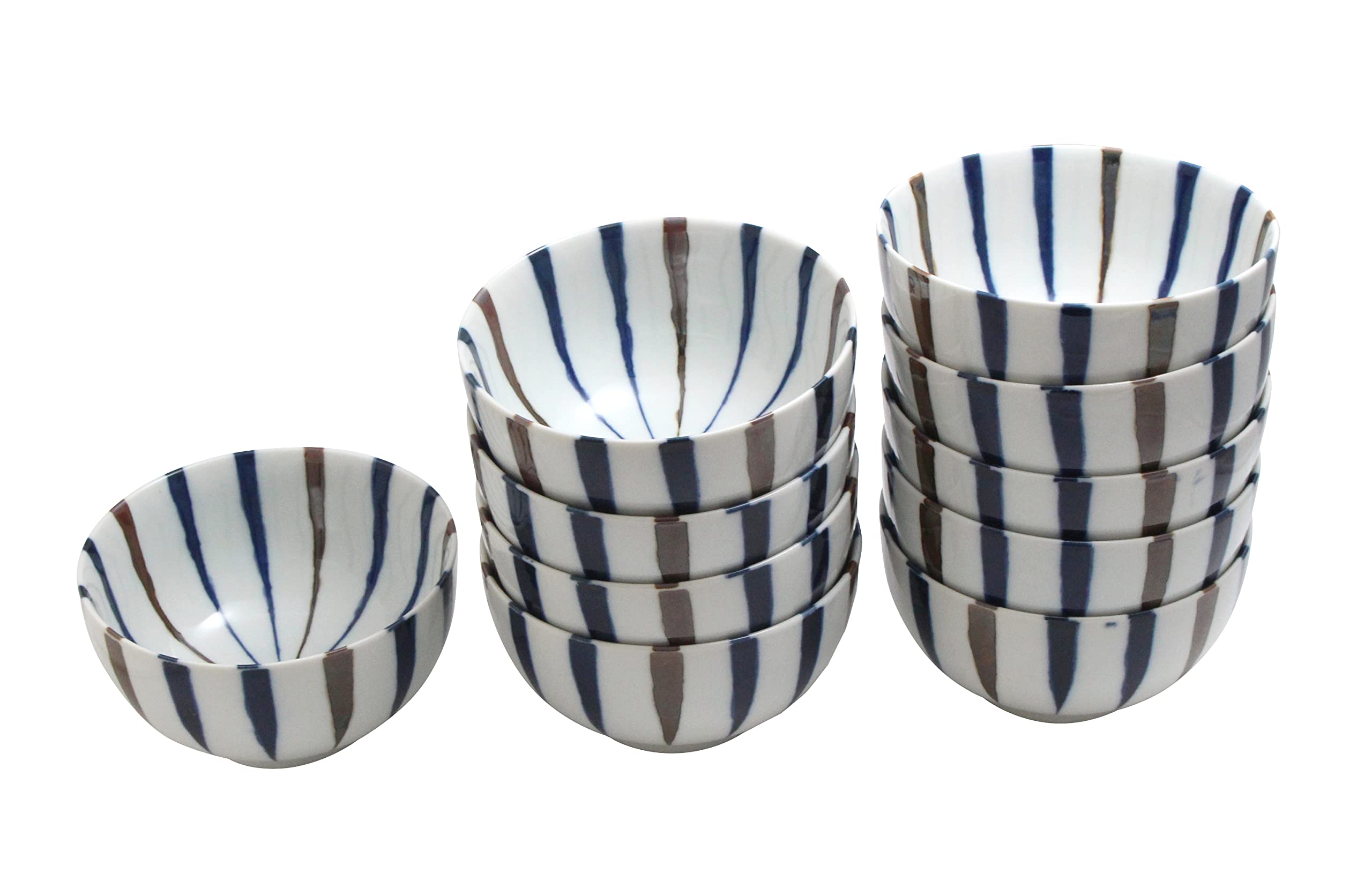 

Castle Enterprises Professional Cooking Series Aijukusa Okonomiyaki [Small Bowls] Set of 10, Size: Diameter 13.2cm x Thickness 7.4cm