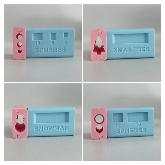 Polymer Clay Bead Roller Round Shape Bead Roller 3D Printed Snowman Christmas Tree Clay Bead Maker Tool for DIY Jewelry Making Polymer Clay Crafting