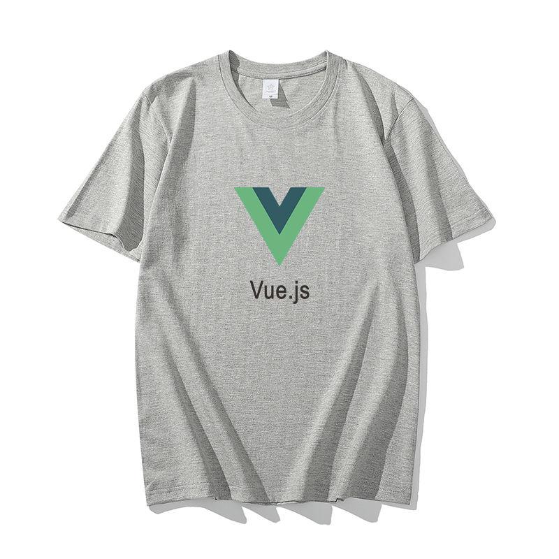 Computer Front End W Frame Vuejs Peripheral Shortsleeved Tshirt Unisex Geek Programmer Clothes Summer Cotton
