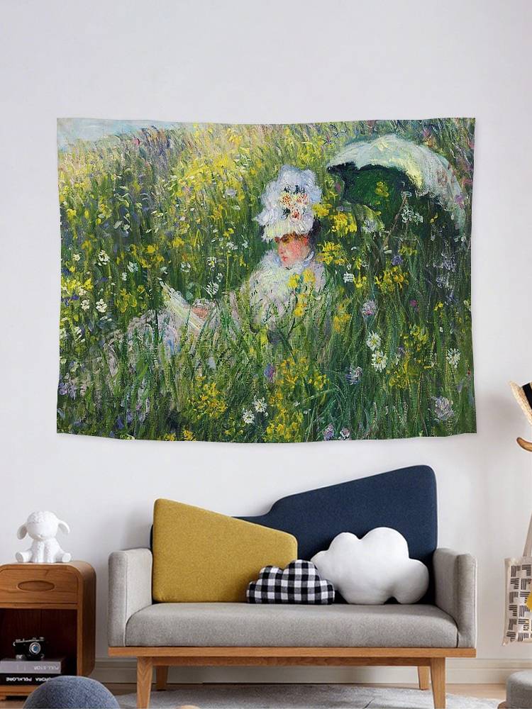 Claude Monet Tapestry Wall Hanging Tapestry Art Deco Blanket Curtain Hanging At Home Bedroom Living Room Decor