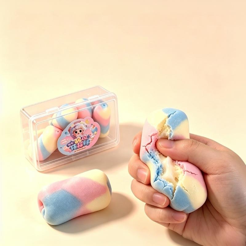 Chocolate Wax Donut Cracking Squeeze Toy Crunchy Sound Handmade Unique Craft Fidget Toy for Anxiety Relief