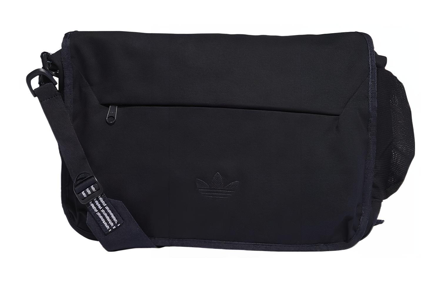 Adidas Originals Trefoil Cotton Twill Messenger Bag, Shoulder Bag, Crossbody Bag Unisex Legend Ink IB9181 Legend Ink