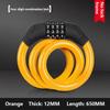 Bicycle Steel Cable Chain Cycle Security Padlock 4 Digit Password Bike Lock Combination Number