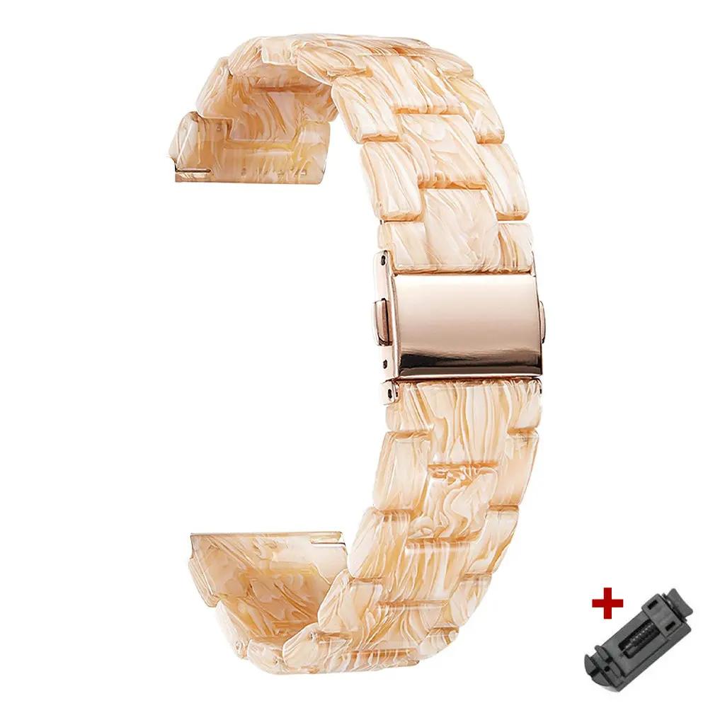 Resin Transparent Band For Huawei Watch GT5/4 GT3/5pro 46mm For Samsung Galaxy Watch 6 3 45mm Gear S3 Lady Strap for Seiko 22mm