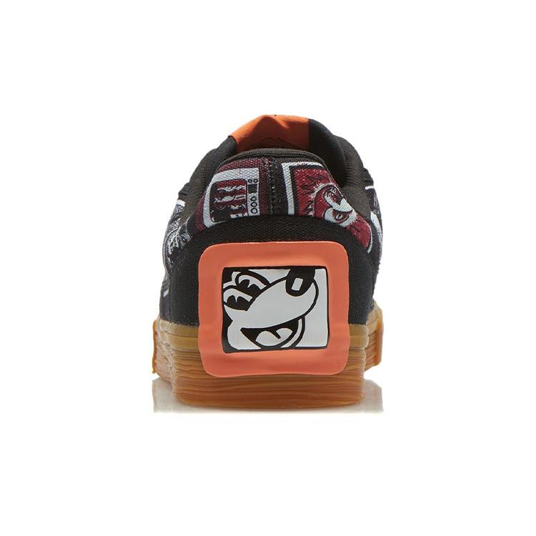 Disney x Li Ning 50/50 Keith Haring Slip Resistant Abrasion Resistant Low top Skateboard Shoes Men's Black AECR049-2