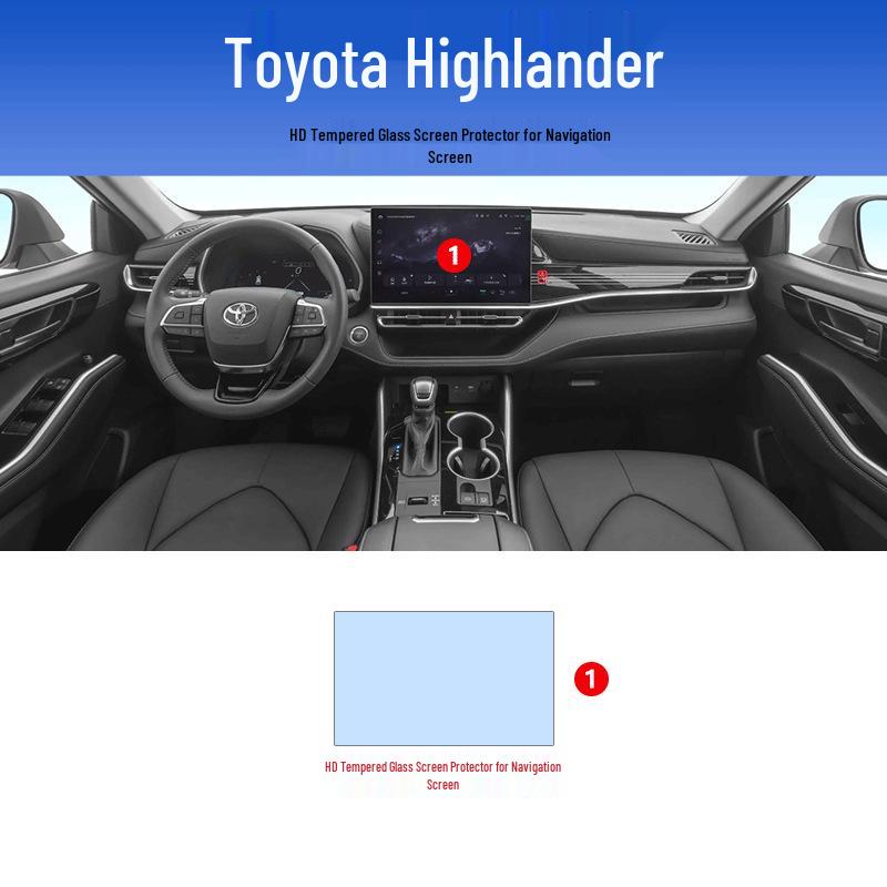 Center Console & Navigation Screen Film for 26 Toyota Highlander Models
