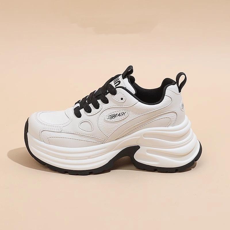 

Thick-soled heightening dad shoes women s autumn new lightweight soft-soled sports and leisure little white shoes 35