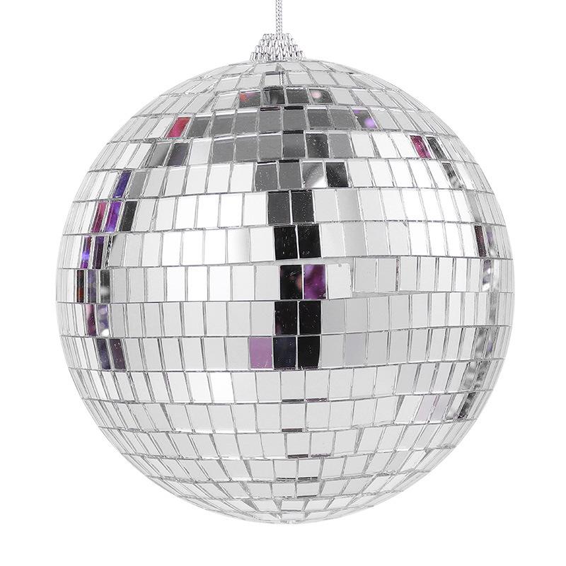 20cm Mirror Disco Ball Party Shining Ball Christmas Decoration Laser Reflective Glass Disco Ball Xmas Tree Decor Home Ornaments