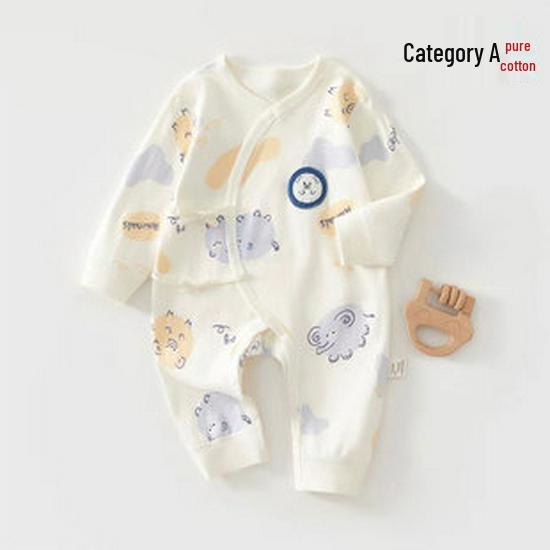 Thickened 120g Cotton Winter Baby Jumpsuit - Warm Padded Bodysuit for Crawling
