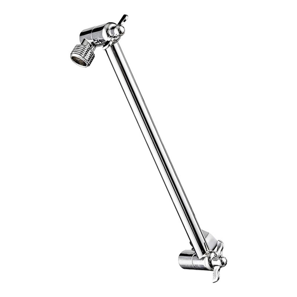 Shower Head Extension Flexible Shower Arm Shower Head Rod Easy Installation & Height Adjustment Steel Rod for Bathroom