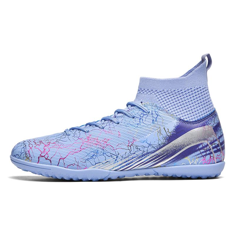 Men Soccer Shoes Professional Cleats High-Top Athletic Turf Football Boots Outside/Indoor Professional Futsal Training Athletic Shoes