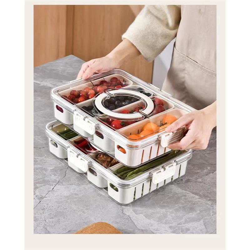 Refrigerator Organizer Food Grade Freshness Special Kitchen Fruit Meat Freezer Storage Organizer