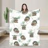 Grogu W-Warss Baby Yodas Blankets  Camping Flannel Throw Blanket For Living Room Warm Custom DIY Quality Bedspread