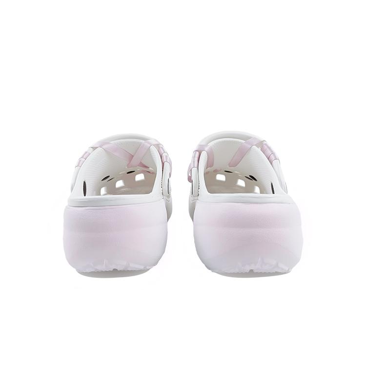 Crocs Classic Platform Clog EVA Pin Trendy Shoes Gradient Crafted Classic Cloud Dok Girly Cute Hole Shoes Women's White