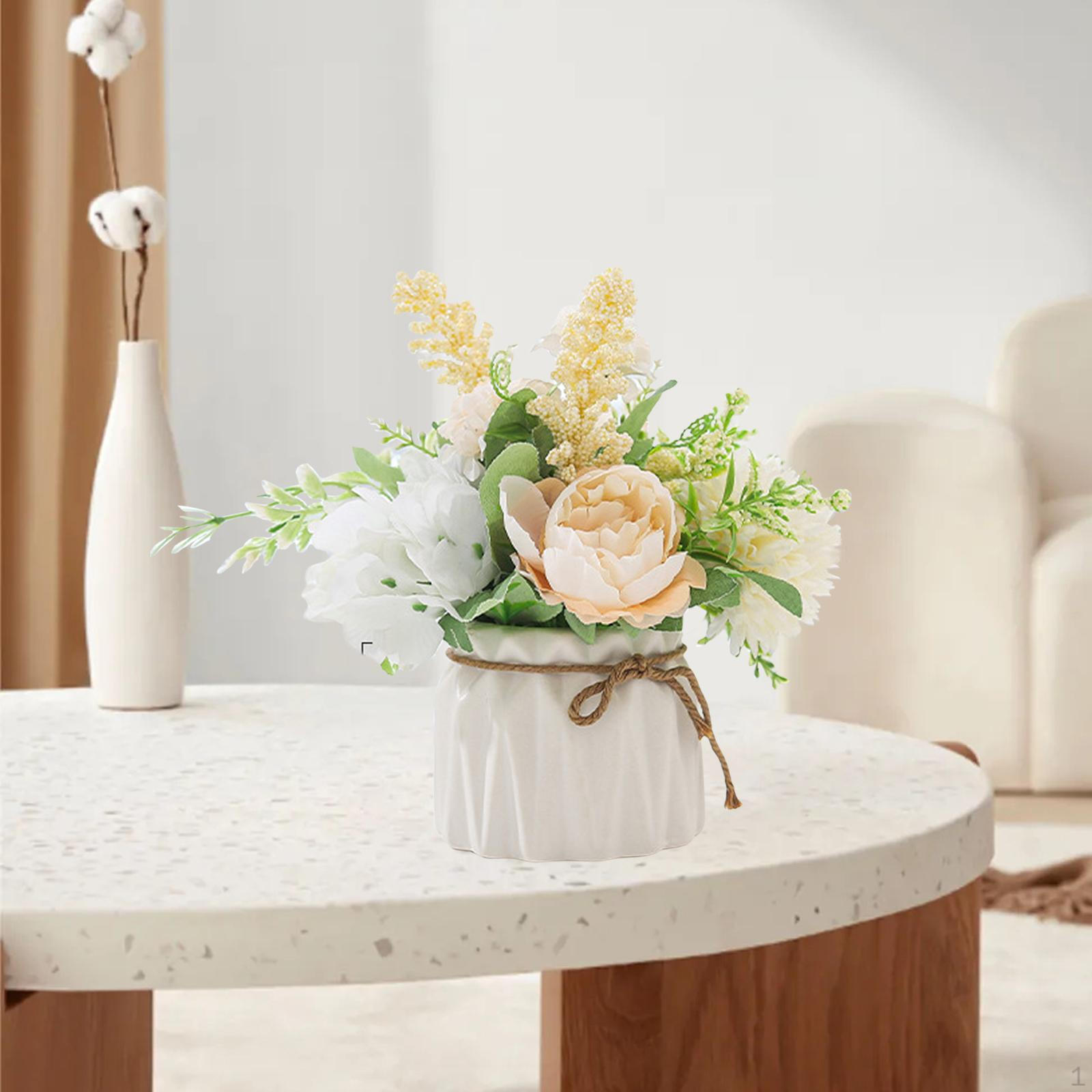 

Artificial , with Arrangement Centerpieces Cloth for Decor Party White