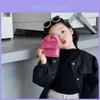 Sweet Heart Bow Kids Bag Modern Chic Chain Design Breathable Pu Shoulder Purse For Boys And Girls
