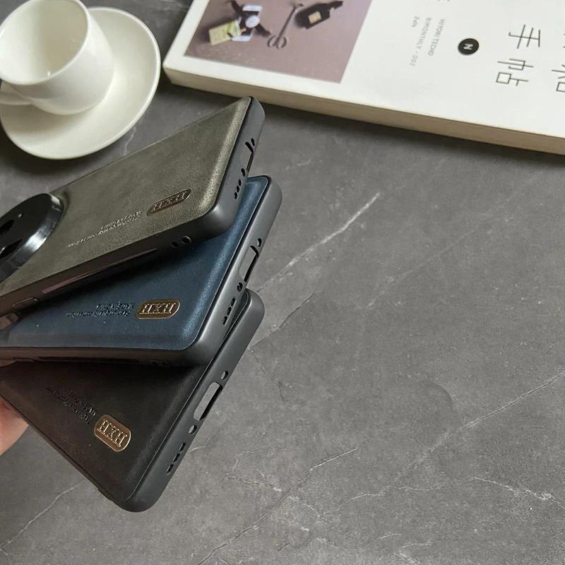 Magnetické pro OPPO Find X7 Ultra X6 Pro Realme GT5 11 Plus Reno 12 10 8T Pouzdro Kožené Matné Měkké Plné Kryt na Ochranu Fotoaparátu Skořepina