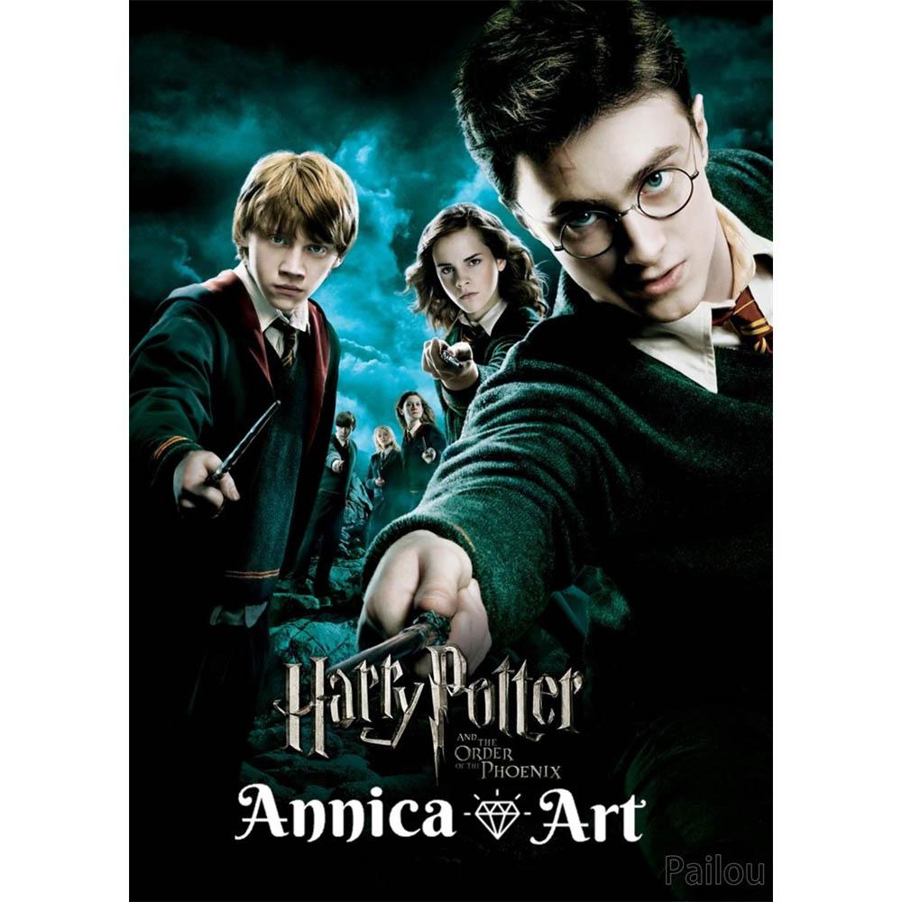 Harry Potter Cartoon Stich Bilder Set Künstliche Leinwand Hogwarts Schule Mosaik Stich 5d Diy Vollbohrer Diamantmalerei Kunst