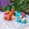 Handgefertigter Thai Floral Elefant Schlüsselanhänger - Kleiner Taschenanhänger Souvenir