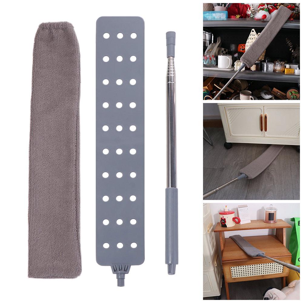 Adjustable Bedside Dust Cleaner Microfiber Head Window Duster Scrubber  Bedroom Floor