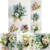 Elegant Real Touch Artificial Silk Flowers Bridal Wedding Bouquet For Home Party Decor