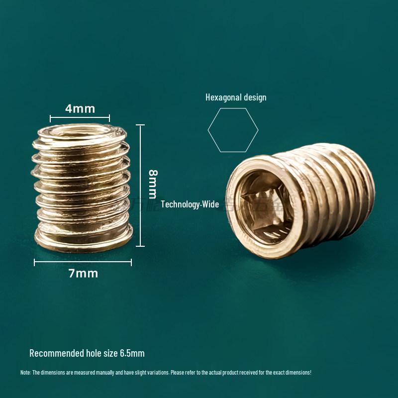 Thick Acrylic Metal Nut with Fine Double Thread - No Cracking Board Material M4*8 Fine Thread Nut (100 pcs)
