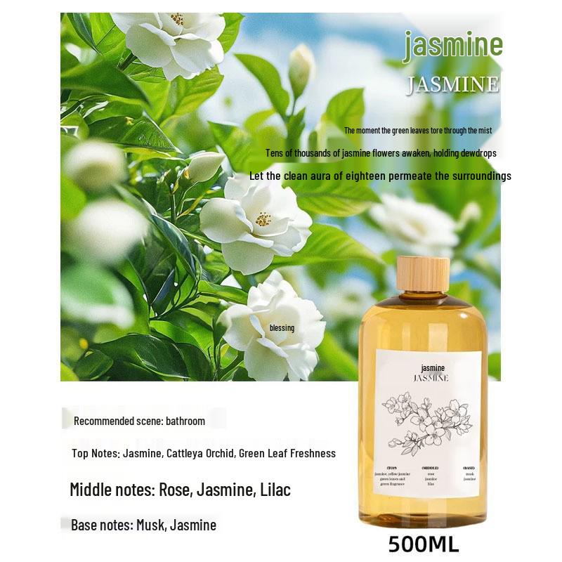 Gardenia Scented Oil Refill, 500ml - Long-Lasting Fragrance for Home or Hotel Diffuser.