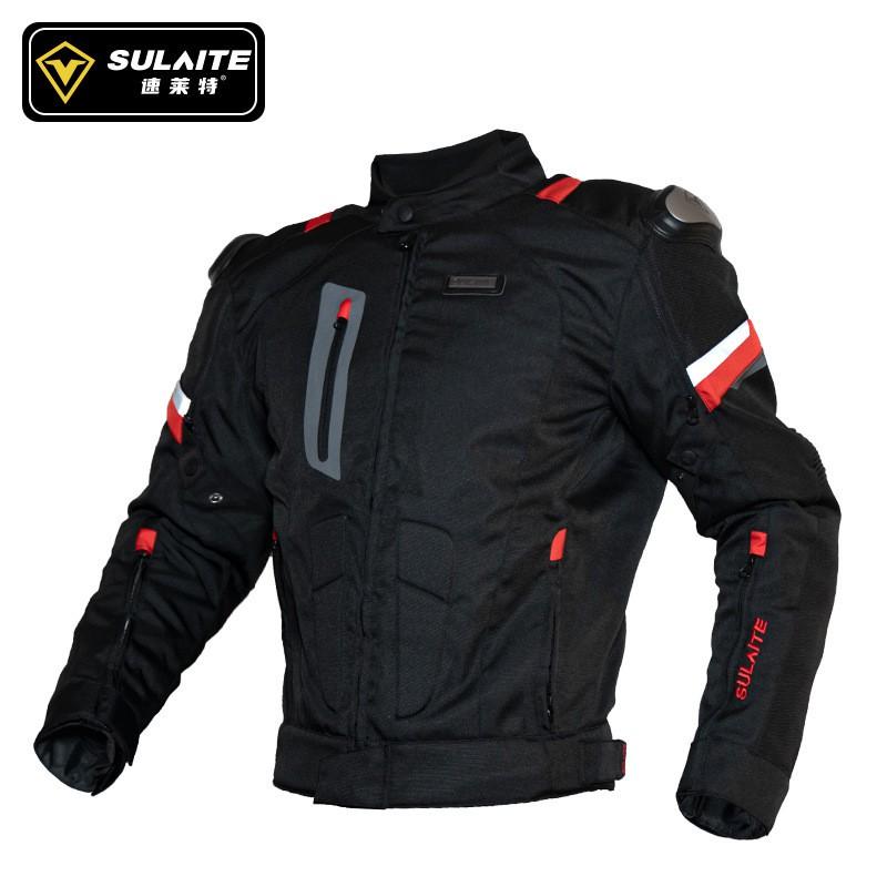 SULAITE Off-Road Motorcycle Riding Jacket Pants Set Winter Warm Waterproof CE2 Armor Protective Gear Men