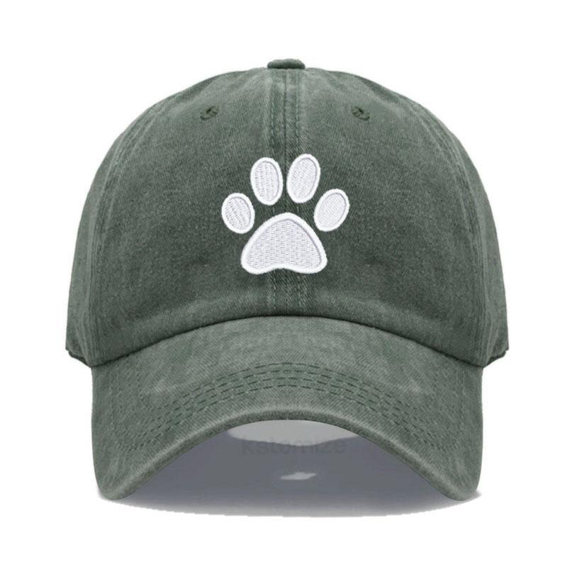 Dog Paw Vintage Washed Cotton High Quality Embroidery Dad Hat  For Men Women Baseball Cap golf caps Snapback Cap Wholesales