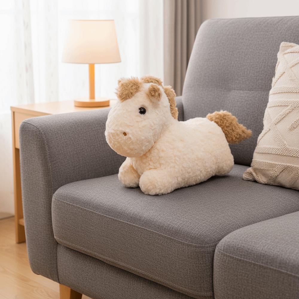 PP Cotton Filling Horse Plush Toys Soft Zodiac Pony Doll Cartoon Horse Doll  Birthday Gift