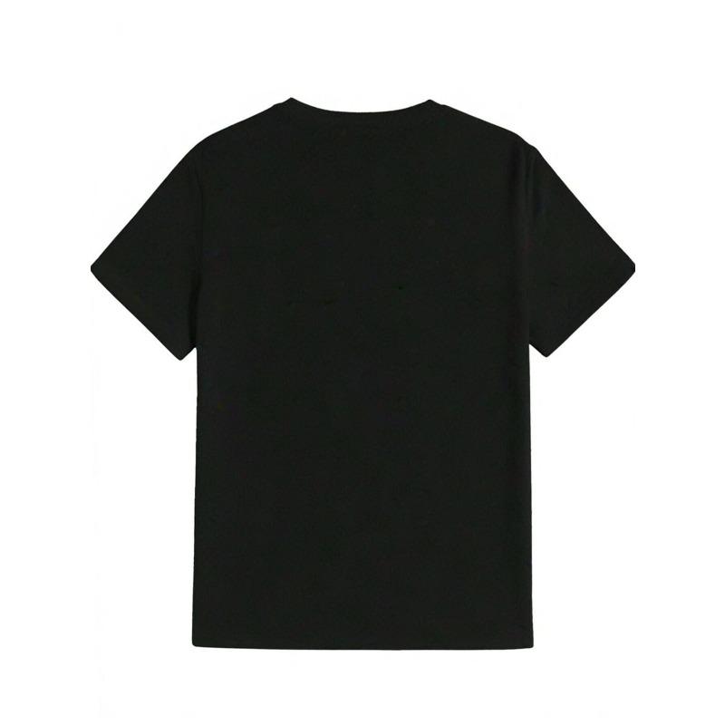 European Sizes Rooster Silhouette with Radiant Line Print T-Shirt, Summer, Versatile, Athletic