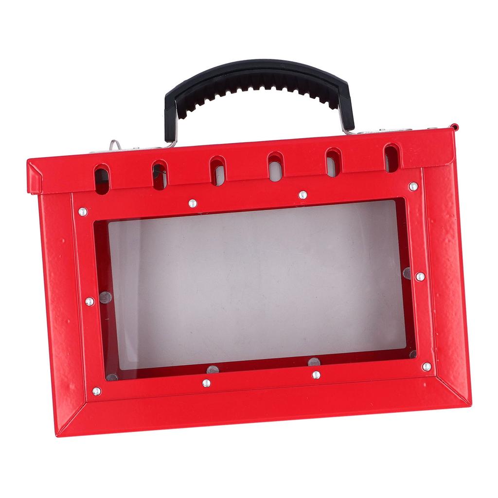 Safety Group Padlock Box Clear Portable Lockout Tagout Lock Box with Handle 12 Padlock Capacity for